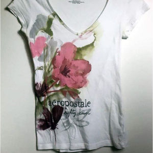 Pink Flower Floral Watercolor Tee